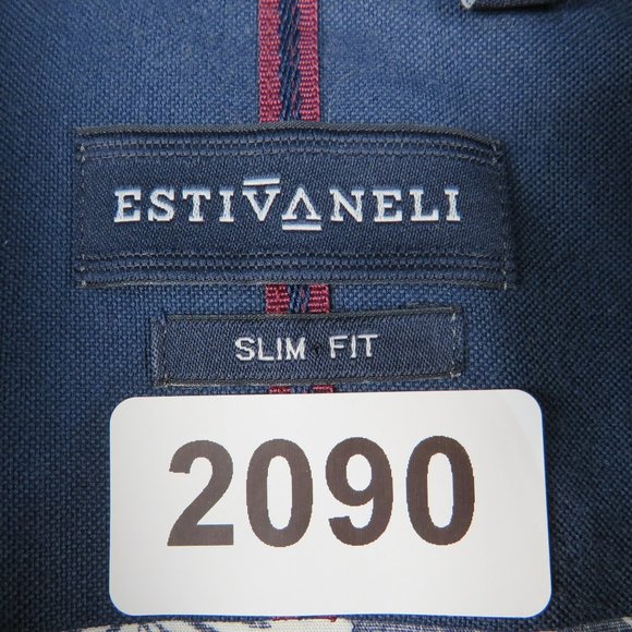 Estivaneli* Men's Long Sleeve Button Down Curved Hem Hawaiian Shirt~ Size Medium - Picture 3 of 11